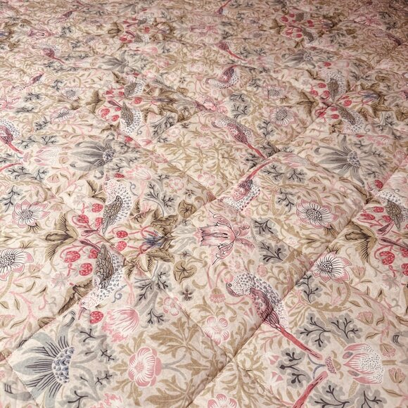 William Morris At Home Cotton Polyester Floral & Bird Pattern comforter Blanket - Picture 5 of 10